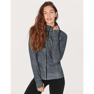 Lululemon Scuba Hoodie Light Cotton Fleece Luminesce Splatter Black White , 10